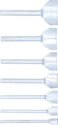 Zdjęcie produktu dla 7 sztuk półokrągłych stempli tnących ze stali węglowej 1040 mm Narzędzia do ręcznego grawerowania skóry