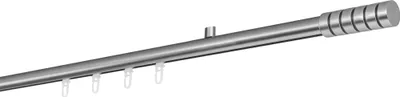 Produktbild von Gardinenstange Maß Innenlauf 20mm Rille 1-lauf Decke Farbe: Edelstahl-Optik, Größe: 360cm