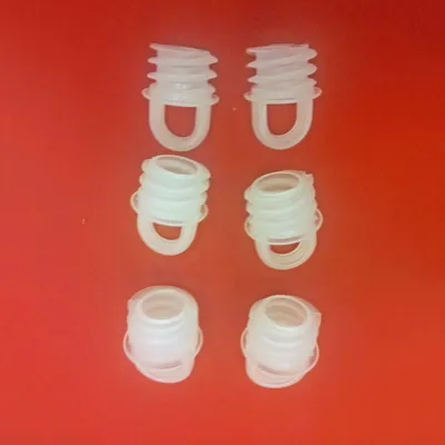 Produktbild von 4 Stück Endstopfen Endfeststeller für 16 mm Bohrlöcher Feststeller für Gardinenschienen Vorhangschienen transparent