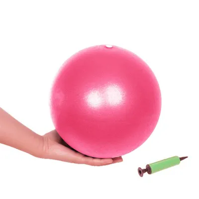 Produktbild von Gymnastikball 25cm, Yoga Ball Fitnessball mit Pumpa für Yoga, Pilates, Fitness, Balance Ball für Core Strength，pink