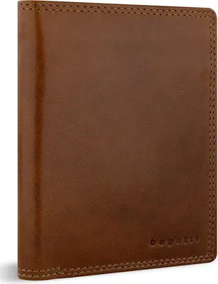 Produktbild von bugatti Leder Geldbörse Savona Upright Wallet With Flap 8CC Cognac hellbraun