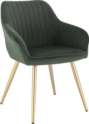 EUGAD Esszimmerstühle 4er Set Schwarz, Samt & Metall