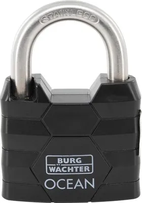 Image de Cadenas à cylindre 490 Ni 60, largeur du corps de serrure 60 mm, laiton, à clés différentes