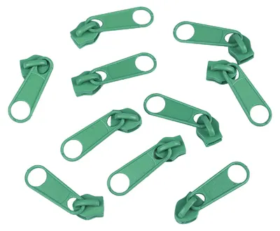 10 Reißverschluss Zipper für Endlosreißverschluss, 3mm, türkis