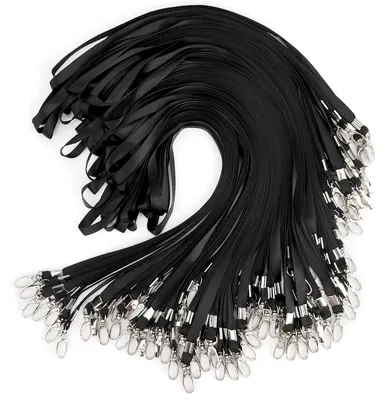 Image de Omgoods - 100 lanières noires avec clip métallique