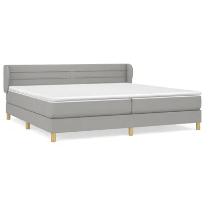 Immagine prodotto di vidaXL Letto a molle con materasso grigio chiaro 200x200 cm in tessuto