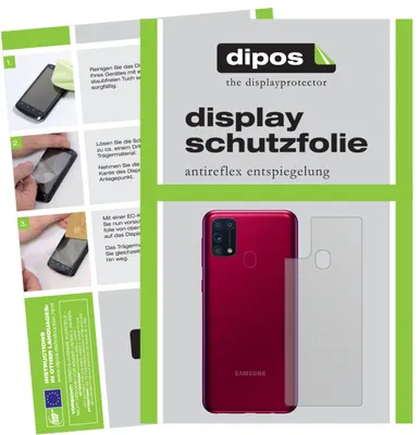 Produktbild von 1x Schutzfolie für Samsung Galaxy M31 Rückseite matt Displayschutzfolie Folie Display Schutz dipos