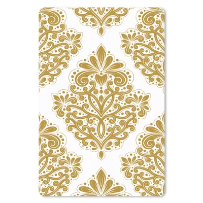 Produktbild von MuchoWow® Mauspad Mousepad Vintage - Blumen - Gold - Muster 18x27 cm - Mousepads - Maus Mat - Pad - Mausunterlage
