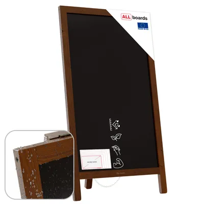 Produktbild von Kundenstopper wasserfest, Aufsteller mit Kreidefläche, einseitig 78x44 cm, Werbeaufsteller