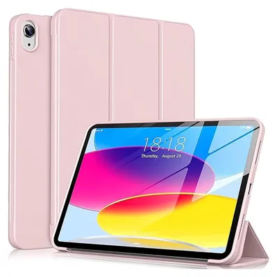 Produktbild von Aioneus iPad Hülle für iPad (A16) 11. Generation 11 Zoll (2025), iPad 10. Generation 10,9 Zoll (2022), mit Auto Wake/Sleep, Tri-Fold Stand Smart Case, Pink