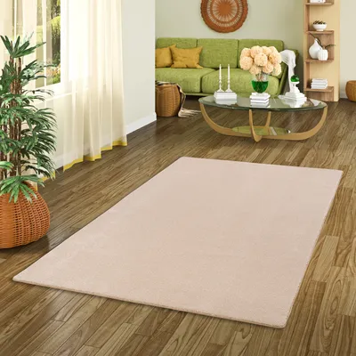 Produktbild von Hochflor Luxus Velours Teppich Touch Natur, Größe:400x500 cm