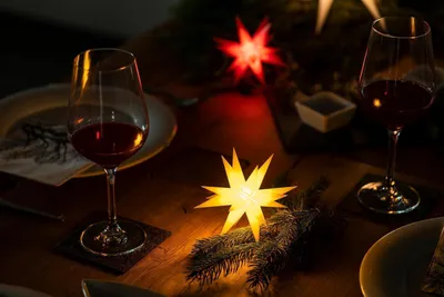 Produktbild von Weihnachtsstern 3D LED Rot 18 Zack 12 cm Batterie Kunststoffstern Dekostern Fensterdeko Weihnachtsdeko Innen Stern beleuchtet
