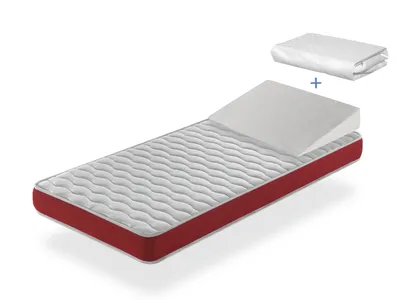 Produktbild von PACK Babymatratze VELVET 57X117 Hohe 11 CM + Hebekeil + Schutzlaken 57X117CM