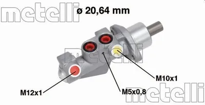 Obrázok produktu pre 1 Hlavný brzdový valec METELLI 05-0750 pre RENAULT