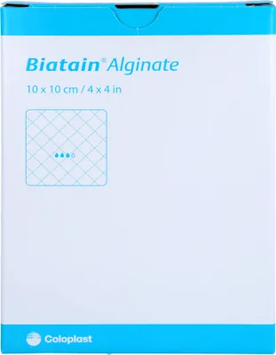 Produktbild von Biatain Alginate Kompressen 10x10cm, 10 St VER