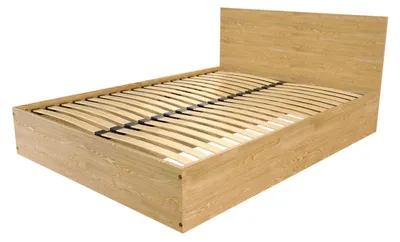 Produktbild von Bettkasten 2 Sitzer aus Massivholz mit Kopfteil - 140x200 - Honig