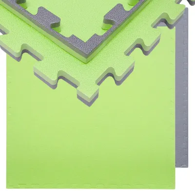 Image de 2 x 20mm Tapis de sol 90x90cm Gris Vert