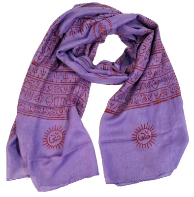 Produktbild von Dünnes Baba Tuch, Benares Lunghi - Lila, Uni, Violett, Viskose, 180*95 cm, Sarongs & Tücher