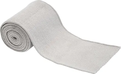 Fertigbündchen Uni Feinripp 110cm x 6,5cm Cuff Ärmelbündchen elastisches Strickbündchen Baumwolle hellgrau
