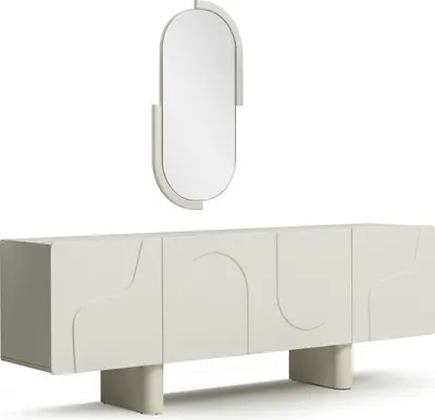 Produktbild von 2-teiliges Esszimmer-Set – Sideboard und Spiegel im Modernen Design
