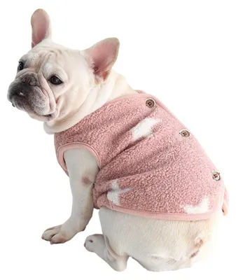 Image de Veste d'hiver pour chiens - Vêtement en polaire chaud - Rose - Taille XL