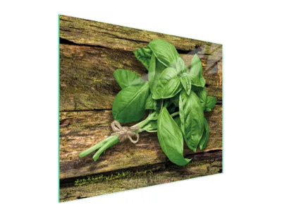 Image de Planche à découper en verre 52x40 Basilic