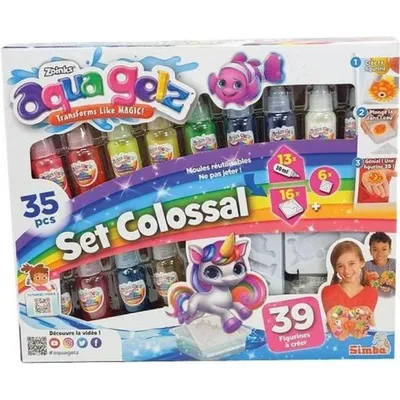 Immagine prodotto di Simba - Aqua Gelz - Set creativo per bambini - Creazione di figure 3D - Set colossale - Geltuben - da 8 anni