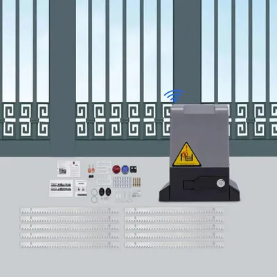 Immagine prodotto di Automazione elettrica per cancelli scorrevoli - Motore e set - Automatico - 370/550/750 W - Guida di 6 m - 800/1200/1600 kg - 220 V - Verde chiaro