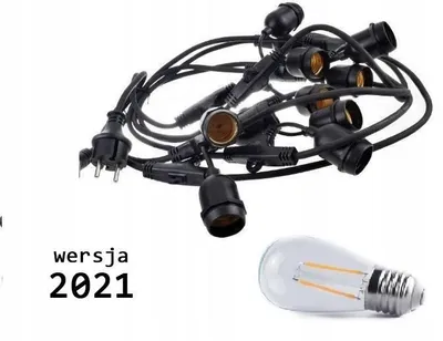 Produktbild von area-led Garten Lichterkette 10m mit 10 Lampen Warmweiß