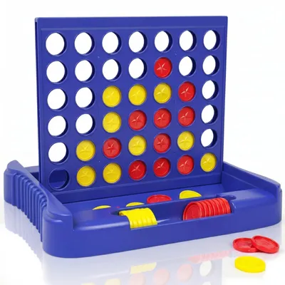 Produktbild von Vier gewinnt Reisespiel Brettspiel - 42 Spielsteine - Klappbar in Box 23 x 3,5 cm - Rot und Gelb