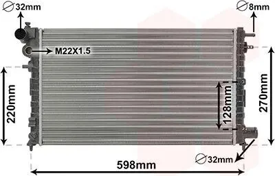 Image de VAN WEZEL Radiateur (refroidissement du moteur)
