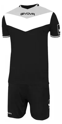 Produktbild von Givova - T-Shirt und Shorts für Herren PP12983 (3XS) (Schwarz/Weiß)