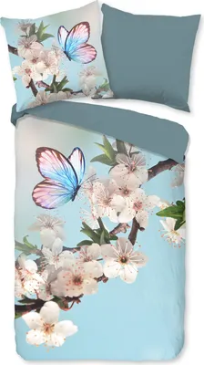 Produktbild von Duvet cover Good Morning 155x220 + 1* 80x80 cm - Flowers and butterflies