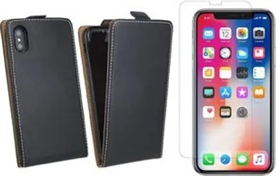 Zdjęcie produktu dla cofi1453® Flip Case etui na telefon komórkowy składane pionowo + szkło ochronne 9H kompatybilne z iPhone 11 Pro Max