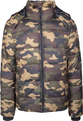 Produktbild von Urban Classics - HOODED PUFFER Winterjacke wood camo - S