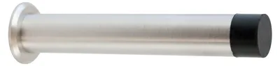 Produktbild von Langer Türstopper aus Edelstahl für die Wandmontage – Türstopper mit Gummipuffer inklusive Montagematerial – Ø 1,6 cm, Höhe 10 cm – Wandpuffer