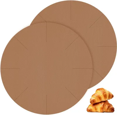 Produktbild von Backpapier rund, 2 Stück, Ø 40 cm, hitzebeständig, für Ofen und Air Fryer