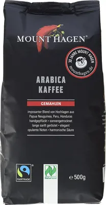 KAWA MIELONA ARABICA 100 % FAIR TRADE BIO 500 g - MOUNT HAGEN