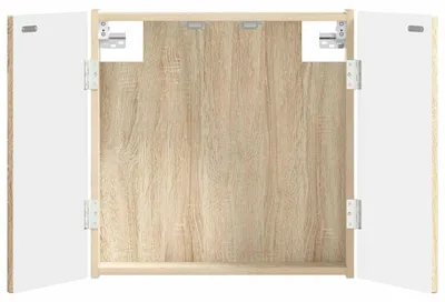 Imagen del producto de Armario para dardos, modelo DELFT, en roble Sonoma, con dimensiones de 52,5 x 10,5 x 53,5 cm