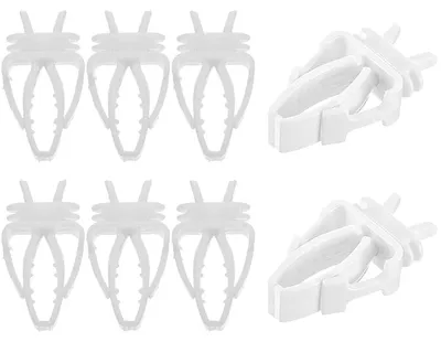 Produktbild von Vogelfutterhalter Futterclip Futterspender - 8 Stück - Kunststoff - Weiß - Für Vogelkäfig