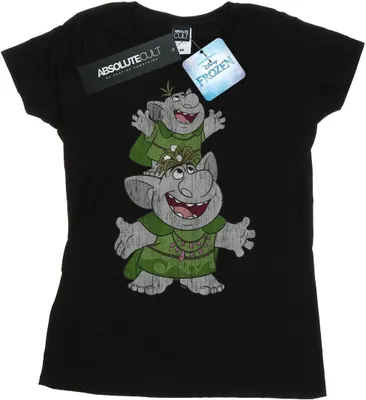 Produktbild von Disney - "Frozen Handstacking Trolls" T-Shirt für Damen BI21992 (L) (Schwarz)