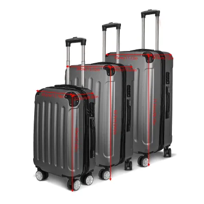 Produktbild von Koffer-Set 3-teilig – Hartschale, Schloss, Rollen, für Reisen & Business