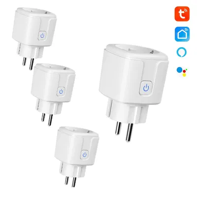 Produktbild von 4er-Packung Smart Steckdose mit App Steuerung,16A WLAN Steckdose,Smart Plug,Alexa & Google Home Kompatibel,Kompatibel mit EU Steckdosen,Zeitschaltuhr
