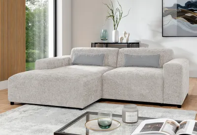 Productafbeelding van AX LIVING Beige hoekbank Jughlio in L-vorm, 240 cm, modern en stijlvol