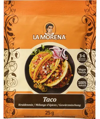 Immagine prodotto di La Morena Taco Spice Mix 25 g - Spezie messicane aromatiche per tacos