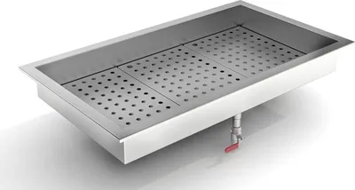 Obrázek produktu pro Vestavná nádoba na drcený led Combisteel GN3/1 z nerezové oceli AISI 430