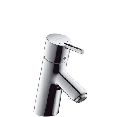 A close-up studio shot of a chrome faucet against a white background.