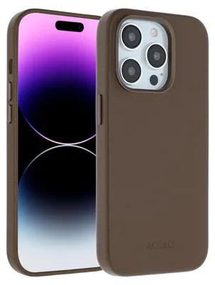 Zdjęcie produktu dla Accezz MagSafe Leather Backcover voor de Apple iPhone 14 Pro - Coffee Brown