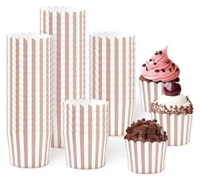 Zdjęcie produktu dla Papierowe kubki do muffinek babeczek formy pieczenia zestaw 50 sztuk