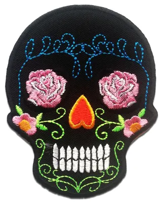 Obrázok produktu pre Skull Skeleton - Záplata, Nažehľovacia záplata, Aplikácia, Aplikácie, Záplaty, Nažehľovacie, Veľkosť: 7,2 x 9,4 cm